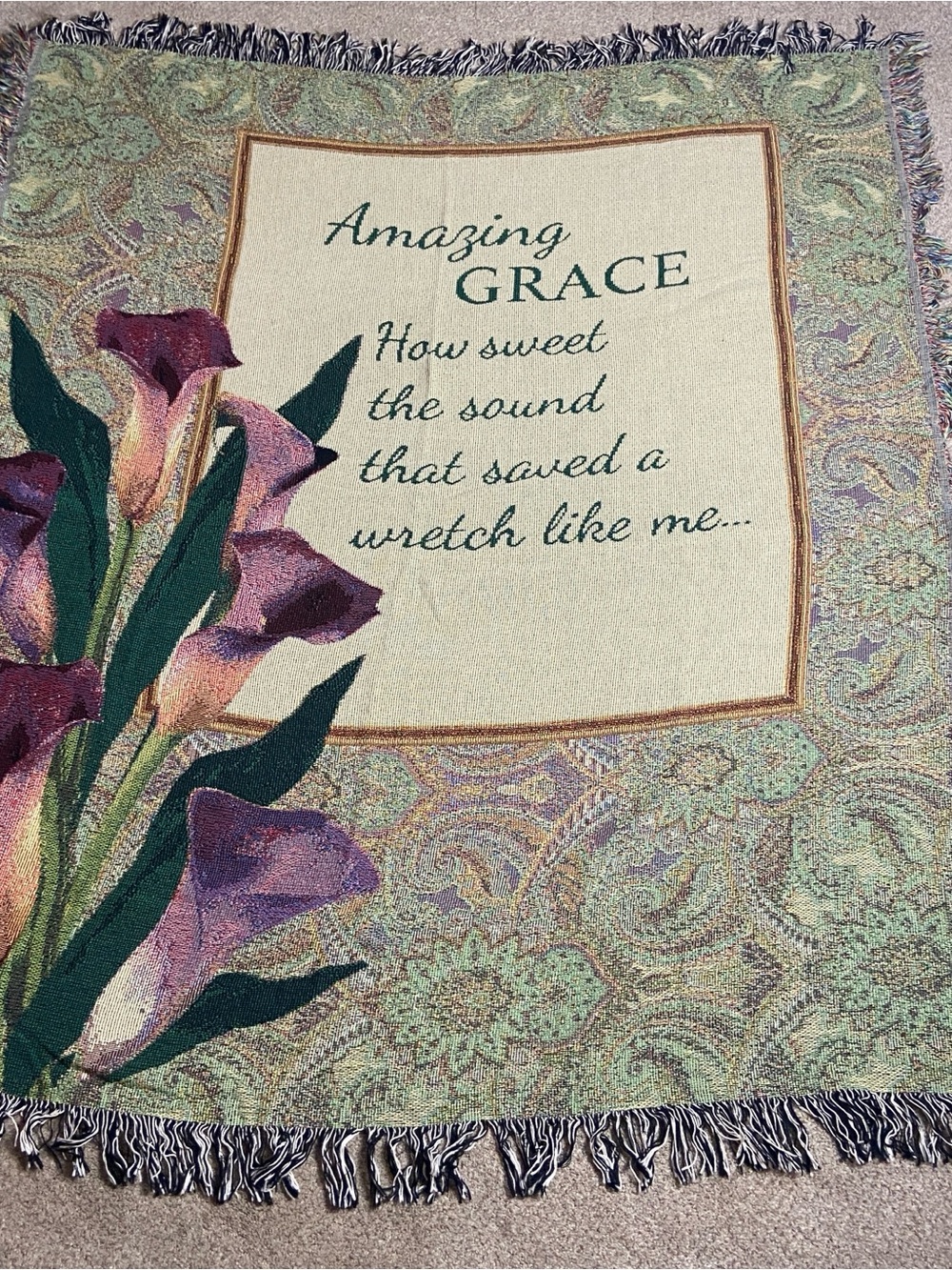 Amazing Grace How Sweet 50" x 60" Inspirational Throw Blanket